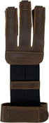 Three-Finger Archery Glove, Full Grain Leather Bow and Arrow Shooting Accessory for Archers, Bourbon Brown