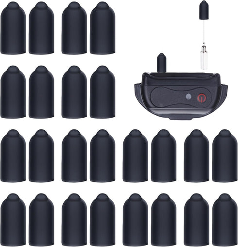 24 Pieces Shock Collar Rubber Tips for Dog, Column Conductive Rubber Sleeve for Training Collar Replacement Parts (13