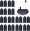 24 Pieces Shock Collar Rubber Tips for Dog, Column Conductive Rubber Sleeve for Training Collar Replacement Parts (13