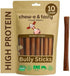 chew-e&tasty 6 Inch Bully Sticks for Dogs, Pack of 10, 100% Natural, USDA Certified & Odor Free, High Protein