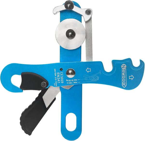 NewDoar Climbing Stop Descender Rappelling Belay for Ropes 10-12mm for Novices Rescue & Arborist CE Certification