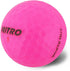Nitro Long Distance Golf Balls (15PK) White Hot Core, 70 Compression, USGA Approved, Hot Pink