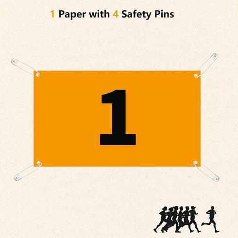 UISKOOPW Race Bib Numbers for Tryouts,Running Bibs with Pins for Races,Marathon,Track,Field Competitor Audition Road ID