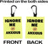 In Training Ignore/Ignore Me Anxious Alert Hanging Patch - Caution Stop Dog Alert Hanging Patches