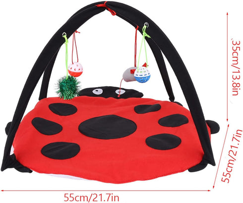 JTLB 50403 Cat Activity Play Mat Cat Activity Mat Foldable Cat Activity Play Mat Tent Multifunction Pet Bed