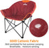 OUTDOOR LIVING SUNTIME Sofa Chair, Oversize Padded Moon Leisure Portable Stable Comfortable Folding Chair for Camping