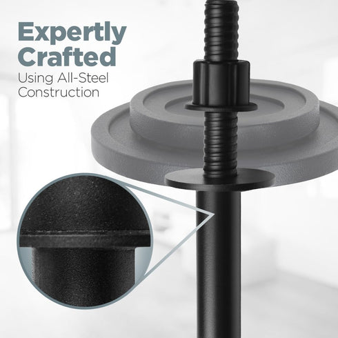 LoGest Forearm Exerciser - Wrist Strengthener with Standard Plate 1 Inch or Olympic Plate 2 Inch, Hand Grip Workout