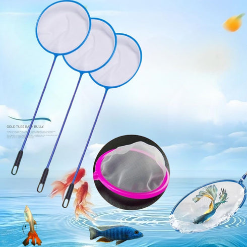 Aquarium Fish Net, 30 PCS Cleaner Net with High Density Mesh and Plastic Handle, 5 Inches Diameter