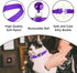 2 Pcs Adjustable Cat Collars with Heart Bling Breakaway and Bell (Pink+Purple) for Kitty