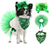 Vehomy Pet Dog Saint Patrick's Day Costume, Green Dog Top Hat, Shamrock Bandana, and Tutu Skirt for Girls