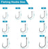 ReeMoo Premium Fishing Hooks, 500PCS/100PCS, 10 Sizes/4 Sizes Carbon Steel Fishing Hooks with Portable Plastic Box,