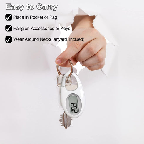 Simple 3D Step Counter, Walking Pedometer with Neck Lanyard/Carabiner for Men, Women, Teens, Adults, Seniors