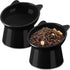 Zhehao 2 Pieces Plastic Raised Bowl Set, Tilted 15 Degrees Elevated Cat Food and Water Bowls for Small Dogs