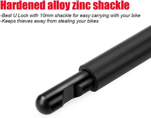 USHAKE Heavy Duty Bike Combination U Lock, Anti Theft Paddle Lock for Bicycle, Electric Scooter, Motorcycles