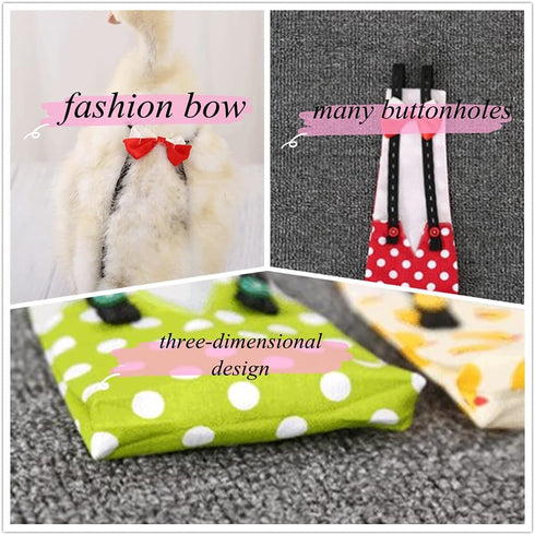 1 Pack Chicken Duck Goose Diaper Washable Pet Bow Tie Diapers for Hens Roosters Poultry (S, Black)