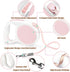 Pink Retractable Dog Leash, 10 ft for Small and Medium Dogs and Cats, One Button Brake, Pause, Lock by LFCXHTY