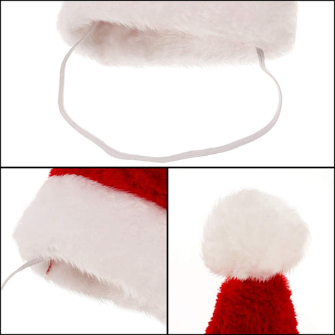 4 Pieces Dog Santa Hat Christmas Pet Hats - Costumes for Dogs and Cats Christmas Supplies
