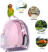 Pink Bird Backpack Carrier - Airline-Approved Pet Bubble Carrier for Birds, Ventilate Transparent Space Capsule