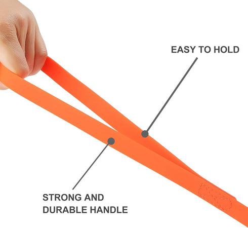 Waterproof Long Leash for Dog Recall Training, Great for Outdoor Hiking, Yard, Beach (Orange, 30ft)