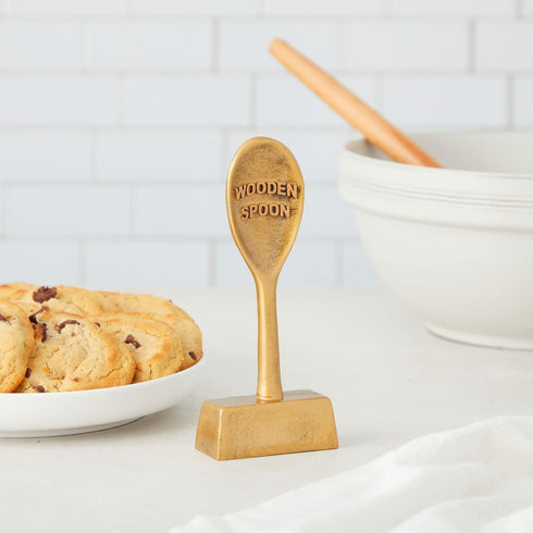 Golden Spoon Award Cooking Trophy for Chili Cook Off, Baking Contest, Funny Food Prize, Bronze Metal Finish
