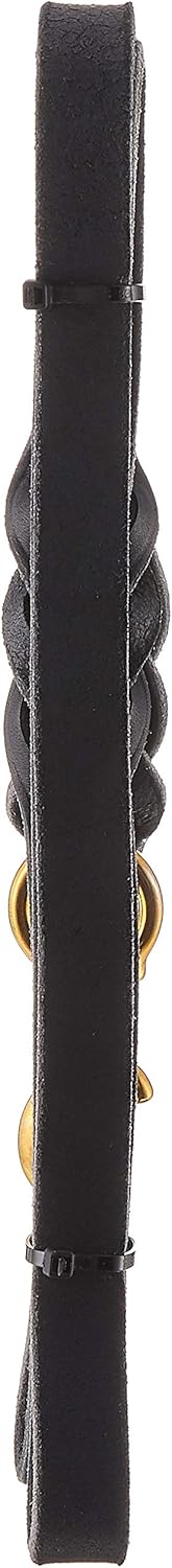 Ray Allen Mfg Signature K9 Braided Leather Leash, 4-Feet x 3/4-Inch, Black