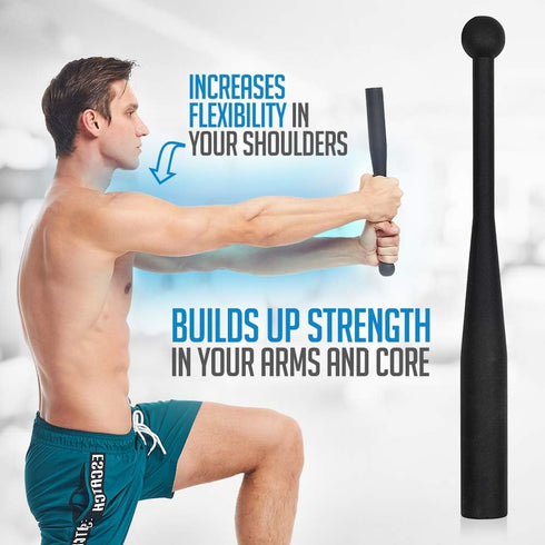 Logest Heavy Duty Steel Mace Exercise Club - Perfect for Strength Training and Rehabilitation, Available in 5 to 30