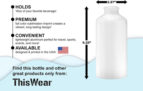 Horse Lovers Gifts Aluminum Water Bottle with Cap & Sport Top, White - Equestrian Horse Heart Gifts