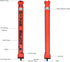 7in 4ft/5ft/6ft Luwint Surface Marker Buoy Width x Tall, Scuba Diving SMB Safety Sausage Signal Tube, Hi-Visibility