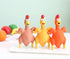 Rubber Chicken Dog Toy, 3 Pack Latex Squeaking Chicken Toys, Funny Interactive Fetch Toy for Small Medium Large Dogs
