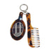 jiingekk Multifunctional Fashion Keychain Leopard Comb and Mirror Stylish Hair Care Keychain Creative Bag Pendant