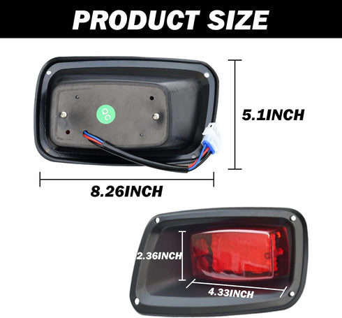 Golf Cart TXT LED Tail Light Kit, Compatible with EZGO TXT 1996-2013 Gas and Electric Rear Light Assembly