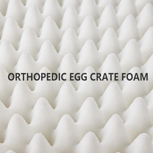 Patas Lague Orthopedic XXL Dog Bed, 48''X30'', Egg Crate Foam, Waterproof Removable Washable Cover, Big Large Dog Bed,