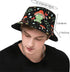 Forest Animals Mushrooms Bucket Hat, Summer Packable Fisherman Cap for Travel and Beach Sun Protection