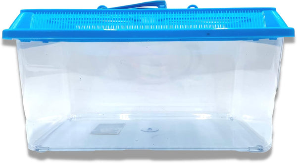 Needzo Hermit Crab Tank with Carrier Handles, Plastic Terrariums for Reptiles, Crabs,