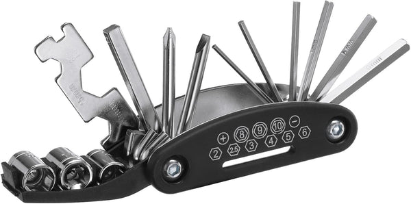 HARFINGTON 16 in 1 Bike Repair Multitool, Portable Bicycle Mechanic Repair Set for Mountain and Road Bikes