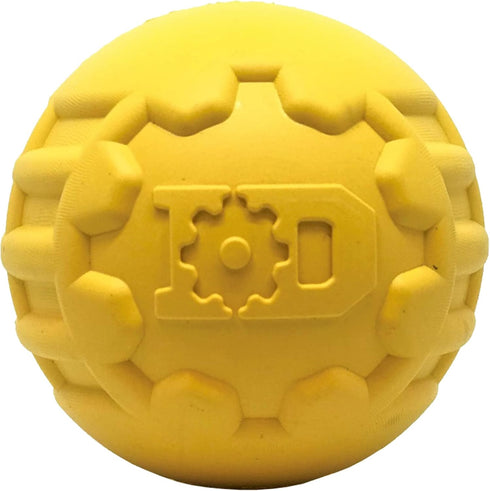 SodaPup Industrial Dog Gear Ball – Durable Chew Toy & Treat Dispenser Made in USA from Non-Toxic Natural Rubber
