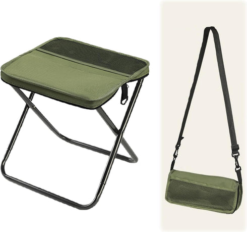 Foldable Backpack Stool, Upgraded Portable Folding Camping Stool, Tiny Foldable Stool which
