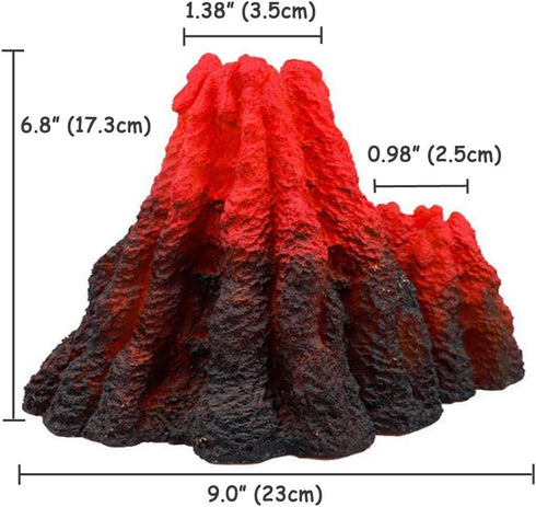 Tank Decoration Volcano Ornament Aquarium Decorations Volcanic Stone for Fish Tank (L)
