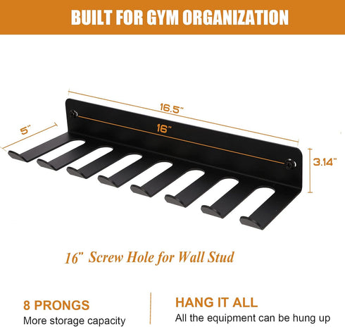 Multi-Purpose Storage Rack for Resistance Bands, Heavy Duty Gym Storage Rack for Fitness Bands