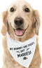 PUPTECK Wedding Dog Bandana - Engagement Gift Triangle Bibs Scarf Pet Accessories for Small Medium Large Dogs