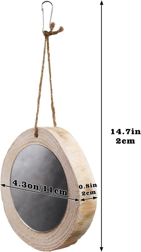 3.1 Inches Hermit Crab Mirror Toy, Reptile Mirror Toy for Small Animal Cage Tank Decor, Suitable for Hermit Crab
