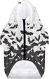 Dog Halloween Costume, Black & White Splash Bat Hoodie Sweatshirt with Hat for Small Medium Large Dogs Cats, L