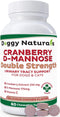 Cranberry D-Mannose for Dogs and Cats - Urinary Tract Infection Support, Double Strength Tablet, 60 Count