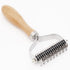 Pet Hair Removal Comb Solid Wood Metal Pet Brush Bilateral Grooming Tool Matting And Grooming Of Tangled Hairs For Cats, Large Dogs, Small Dogs