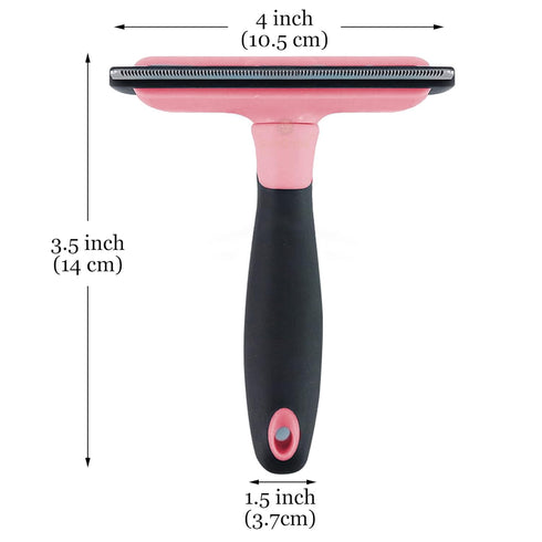 SunGrow Rabbit Deshedding Brush - Small Animal Brush for Short-Haired Grooming, 4” Steel Blade, Pet Supplies