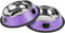 2 Pcs Non-Slip Stainless Steel Small Cat Food Bowls, 7 Oz, Unbreakable with Removable Rubber Base