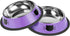 2 Pcs Non-Slip Stainless Steel Small Cat Food Bowls, 7 Oz, Unbreakable with Removable Rubber Base