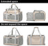 15 lbs, Airline Approved Pet Carrier for Cats and Small Dogs up to Breathable Mesh, Portable Travel Bag for Bearded