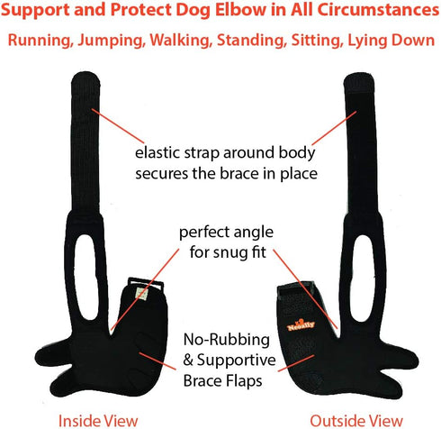 Elbow Elbow Elbow Elbow NeoAlly Dog Brace Protector Pads for Canine and Shoulder Support Hygroma, Dysplasia