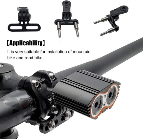 Keenso Bike Mount Bracket, Aluminium Alloy Flashlight Holder for Sport Camera or Bike Light Black Cycling Accessories